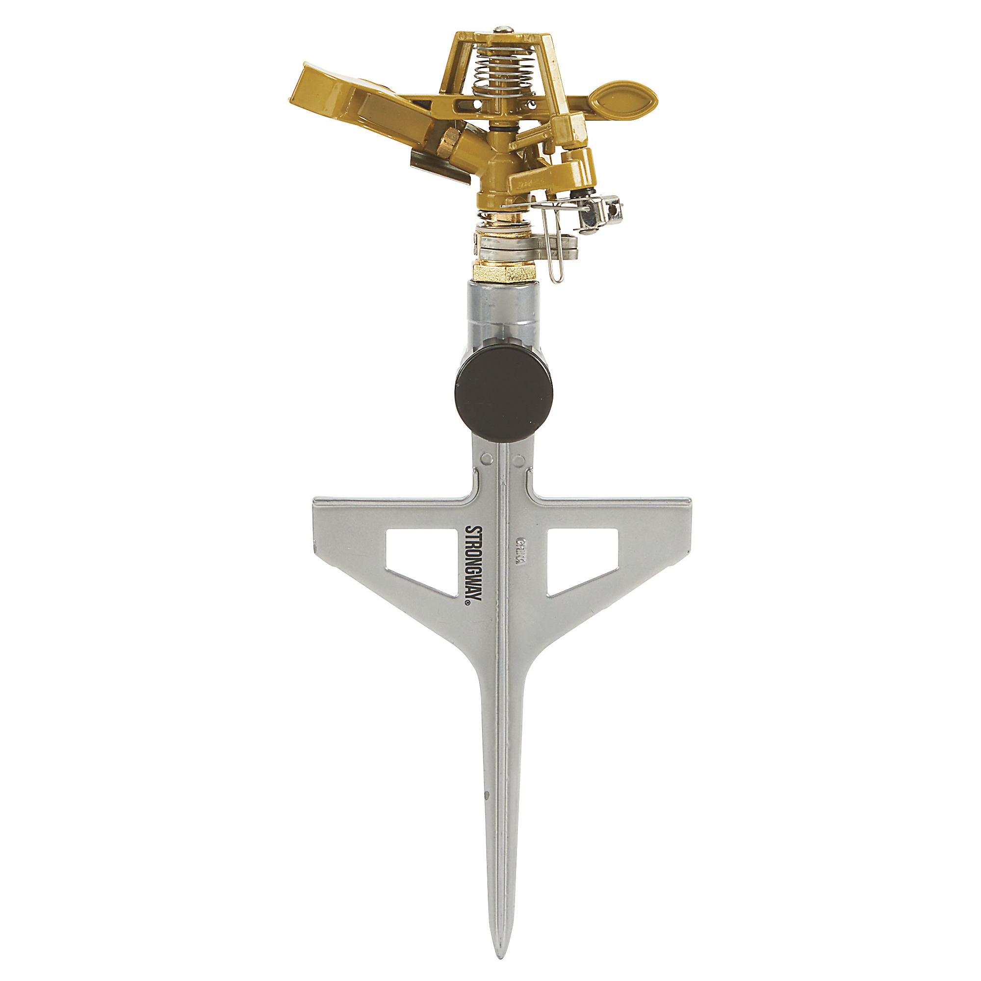 Strongway Pulsating Sprinkler on Step Spike, 3/4in. Connection, 85ft. Dia. Coverage